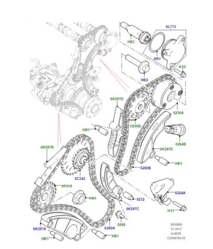 204DTA 204DTD AJ200 timing chain Ingenium 2.0d