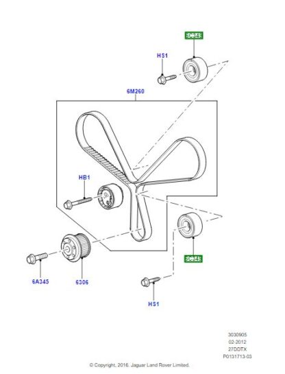 306DT timing belt idler roller